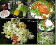 Овощной салат с куриной грудкой